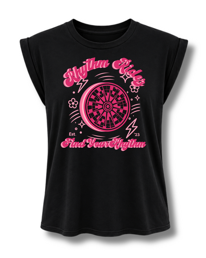 Rhythm Ridez: Find Your Rhythm Women's Muscle Tee