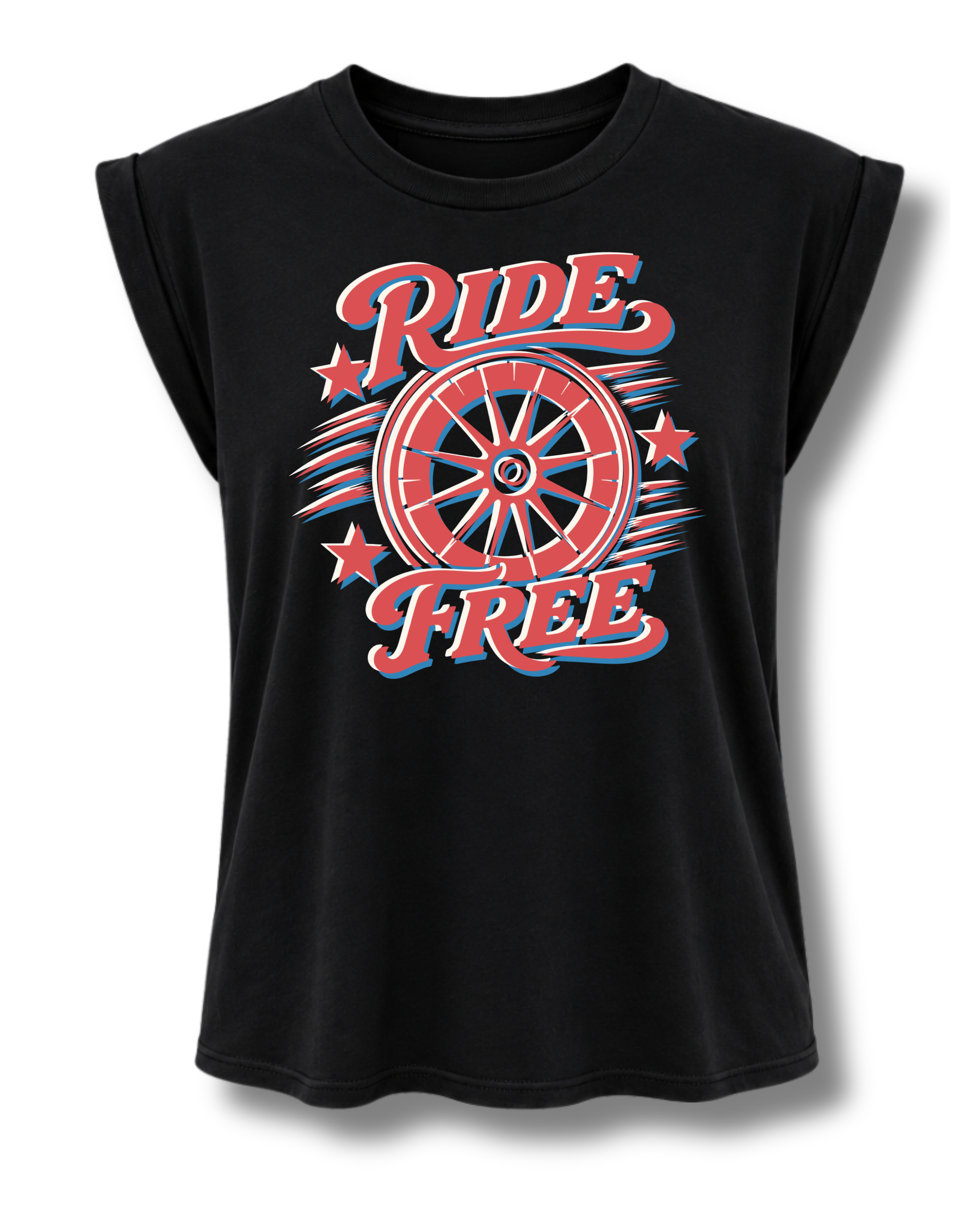 Rhythm Ridez: Ride Free Women's Muscle Tee