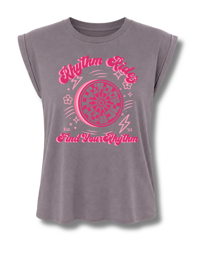 Rhythm Ridez: Find Your Rhythm Women's Muscle Tee