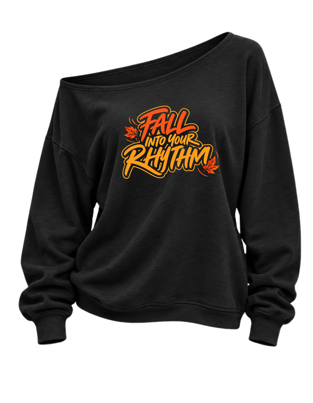 RR Fall Into Your Rhythm Off-Shoulder Sweatshirt
