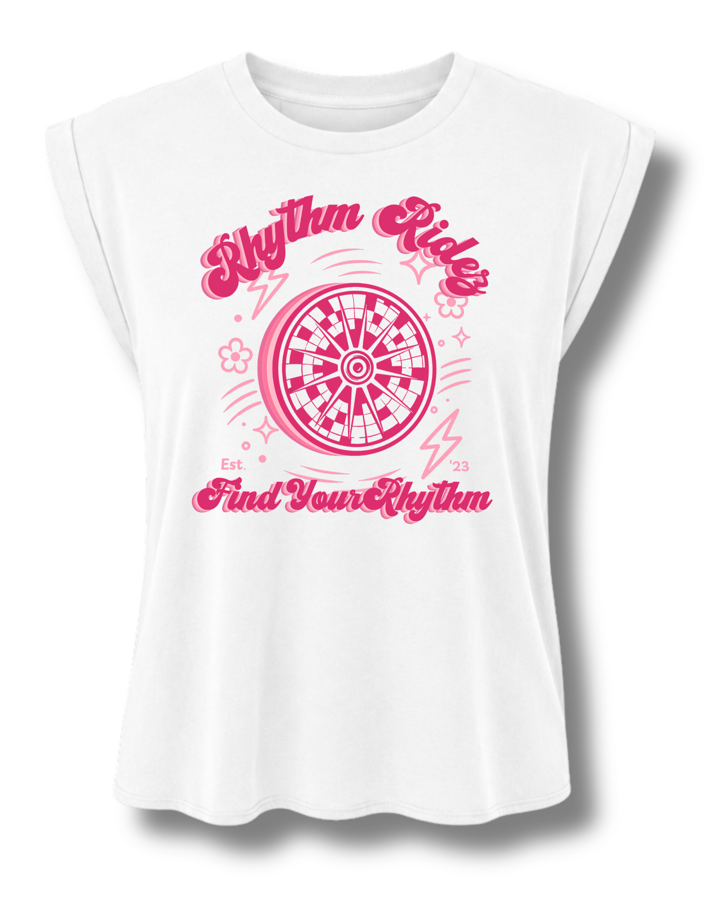 Rhythm Ridez: Find Your Rhythm Women's Muscle Tee