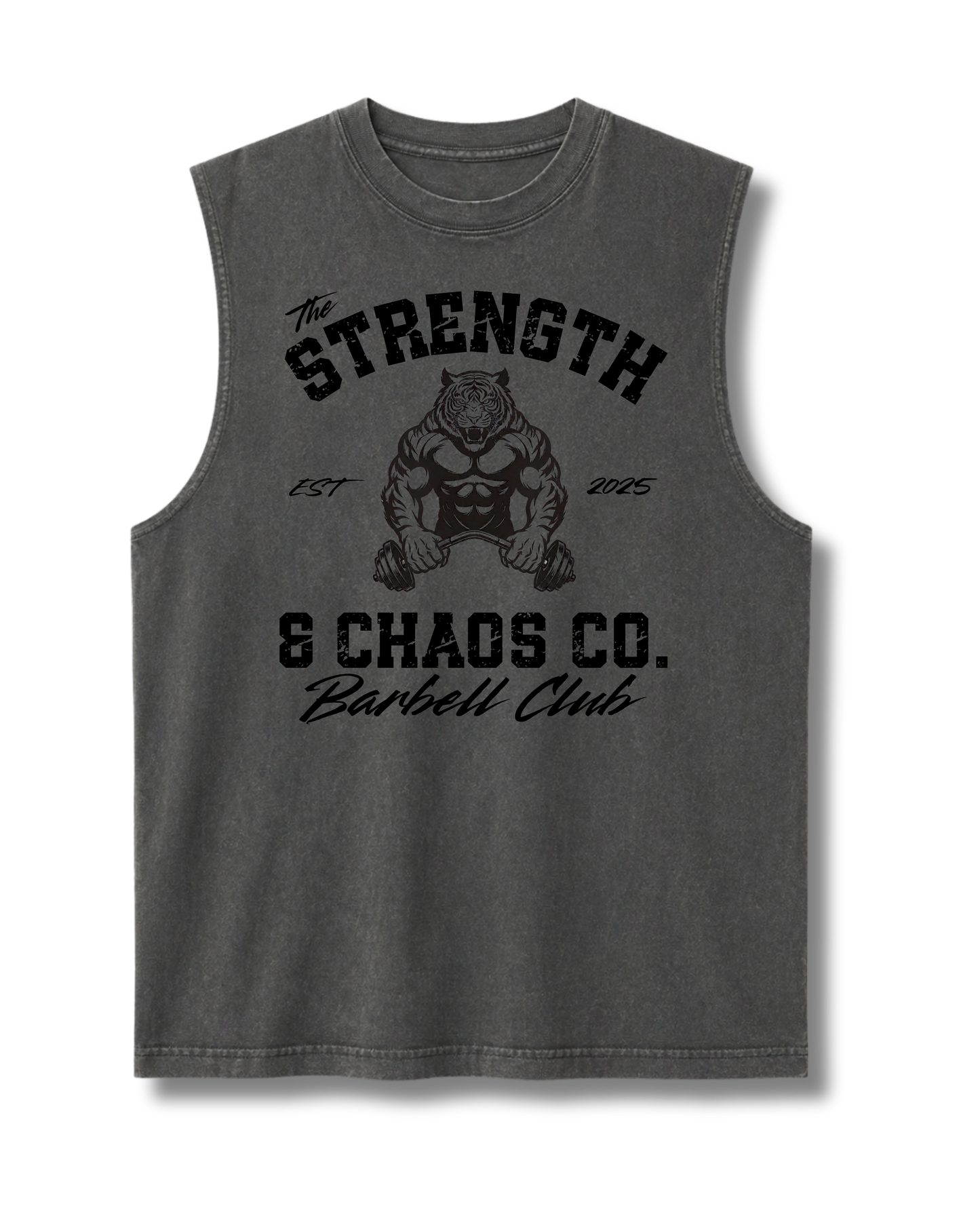 Vintage Barbell Unisex Mid-Length Sleeveless