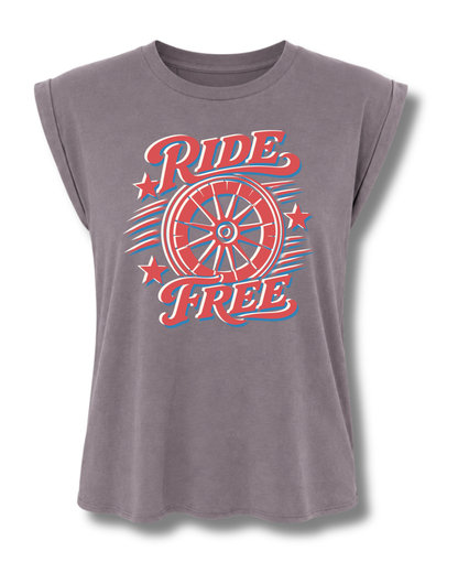 Rhythm Ridez: Ride Free Women's Muscle Tee