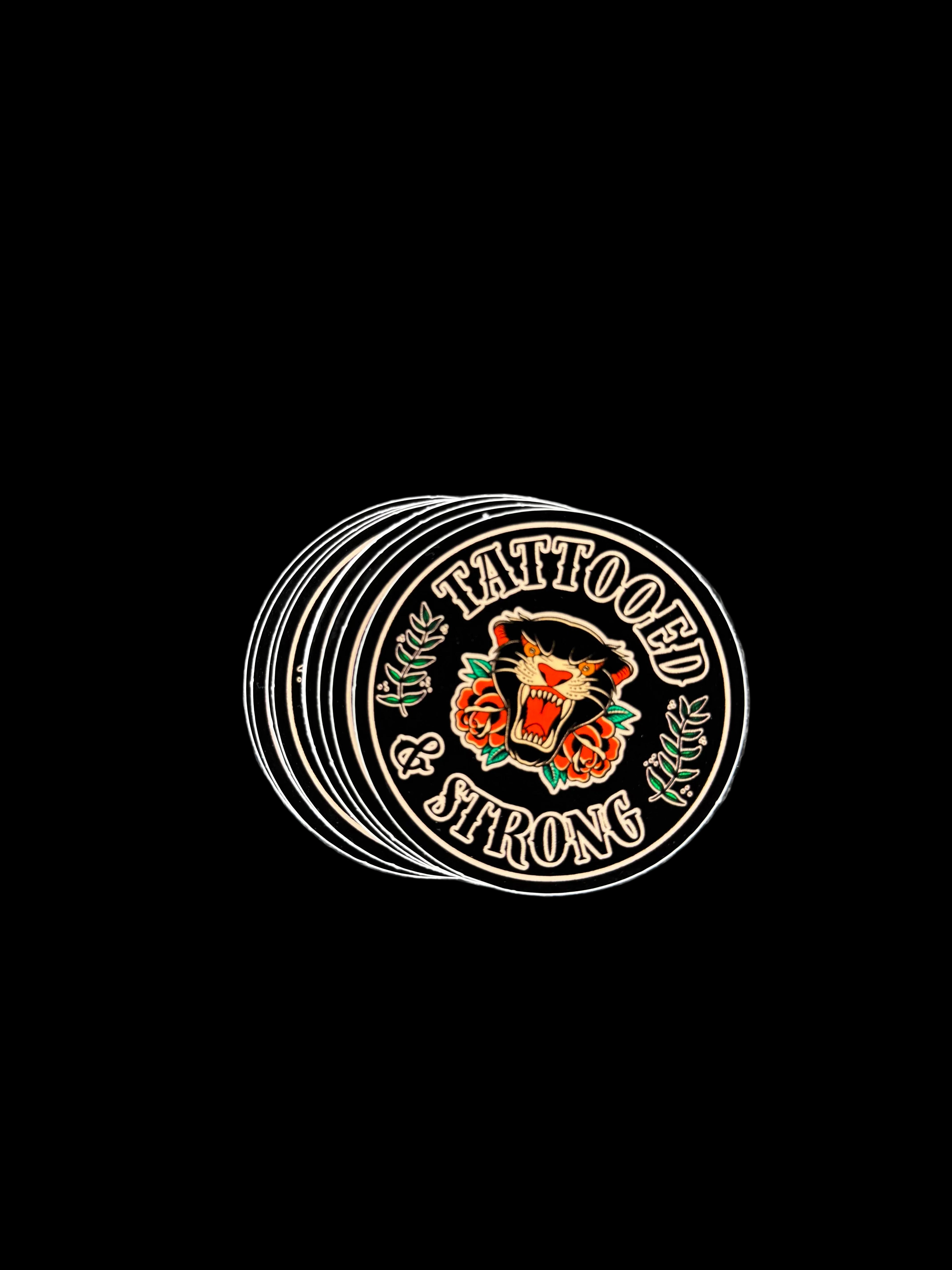 Tattooed & Strong Sticker
