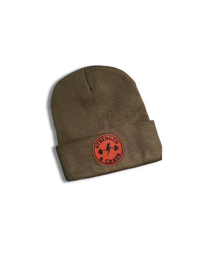 S&C Beanie w/ Leather Logo